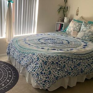 Blue and White Mandala Duvet Cover